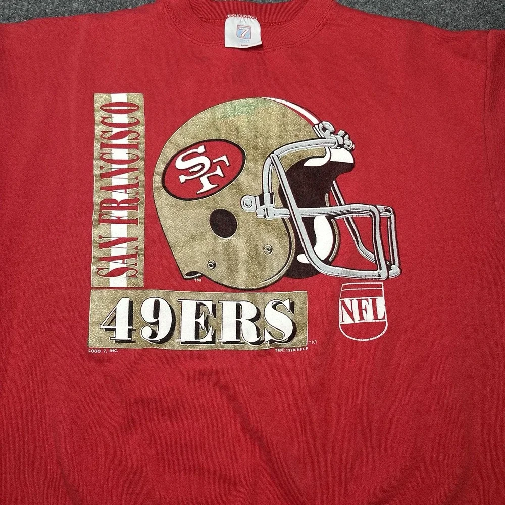 San Francisco 49ers Sweatshirt Size Large Crew NFL Vtg 90s Made In‎ USA